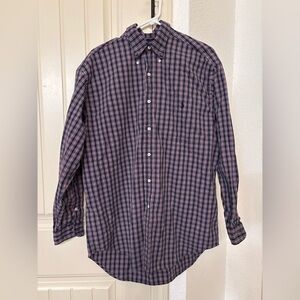 Ralph Lauren Big Shirt Men's Plaid Cotton Button-Down Long Sleeve M Red Black